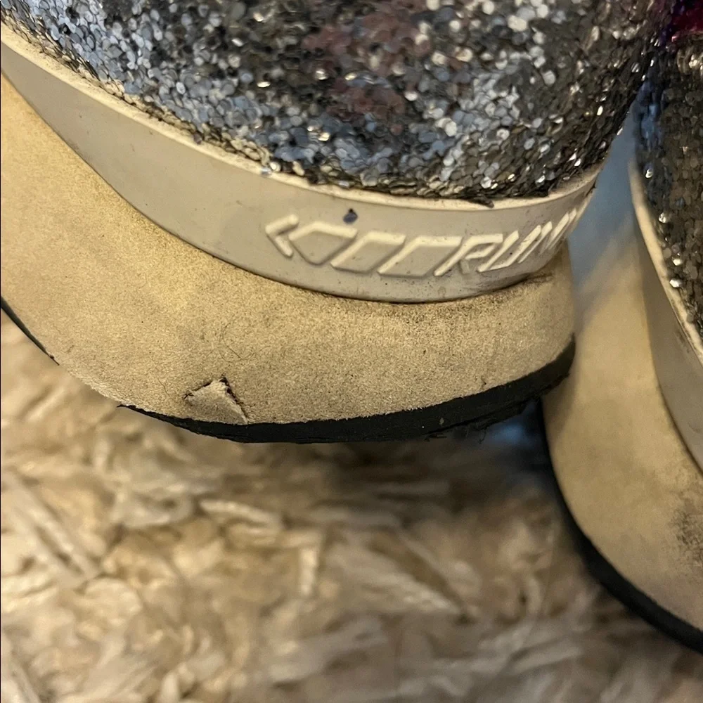 Golden Goose glitter sneaker. Silver. Size 36. Pre-owned. - Picture 4 of 9